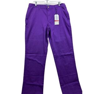 FANPANTS Men's Purple Cotton Chino Casual Dress Pants Size W35